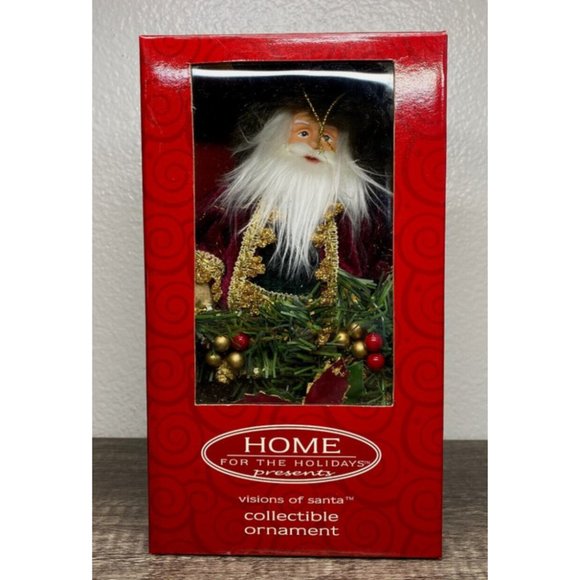 Home for the Holidays Visions of Santa Ornament 8" Christmas - New With Tag - Picture 2 of 12